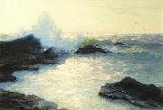 Lionel Walden Crashing Sea oil on canvas